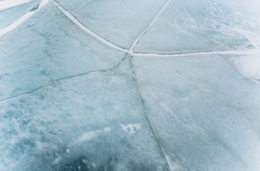 cracks in ice