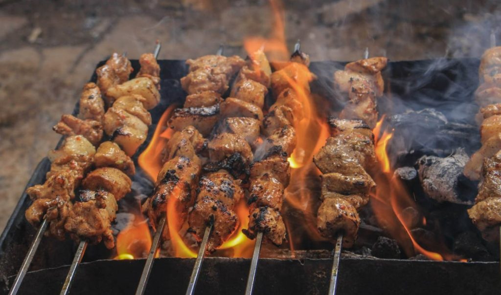 flame grilled chicken kabobs